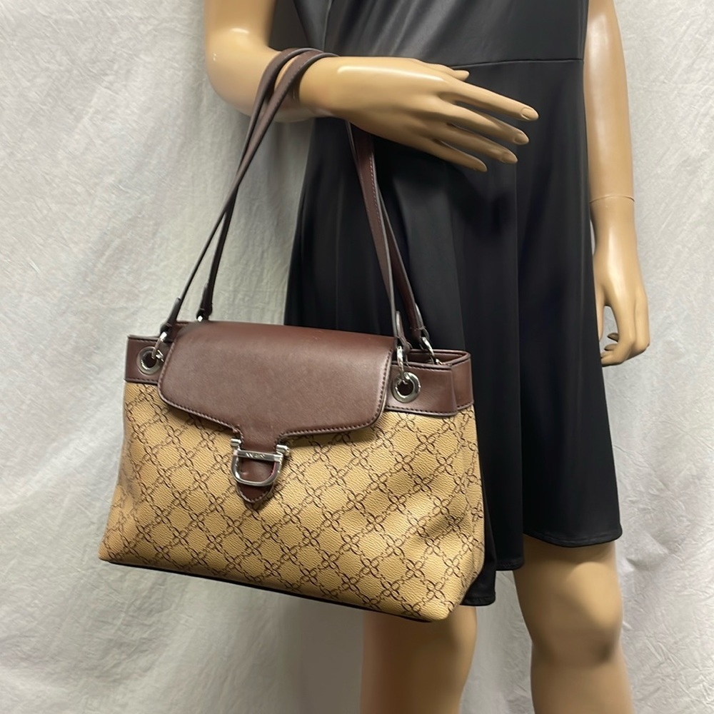 Nine West Leisha Mocha Multi Handbag NWT